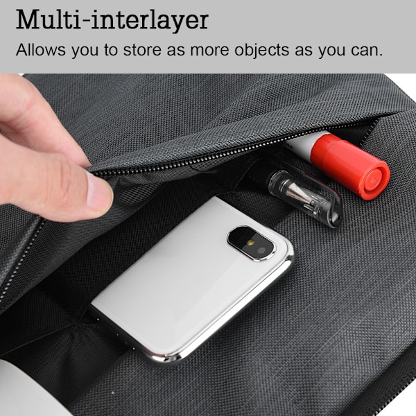 Anti-kollisjons Notebook-veske Multi-interlayer Laptop-veske for 13in Notebook - Deep Gray
