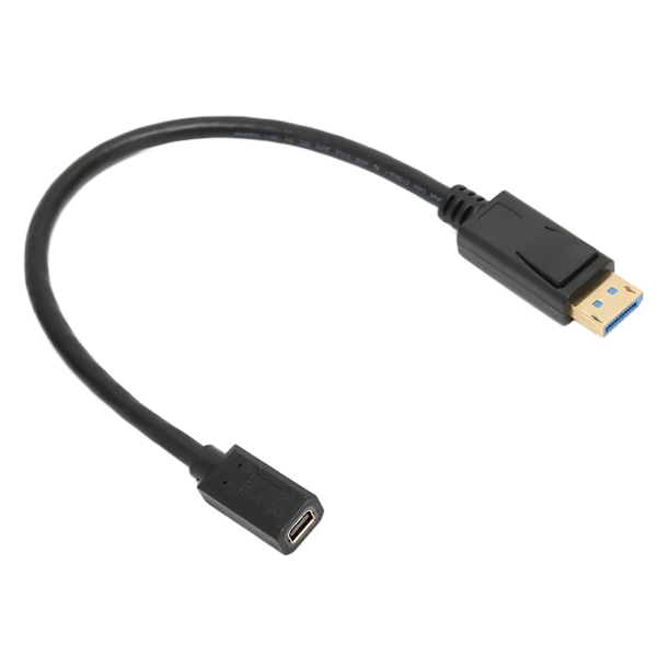 DP-hane till Mini DP-hona-kabel 8K 60Hz 4K 144Hz 32,4 Gbps 30 cm längd Displayport-kabel 1.4 för dator