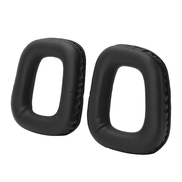 2 stk hodetelefoner øreputer pute kunstig skinn svampdeksel passer for Logitech G35 G930 G430 F450Svart
