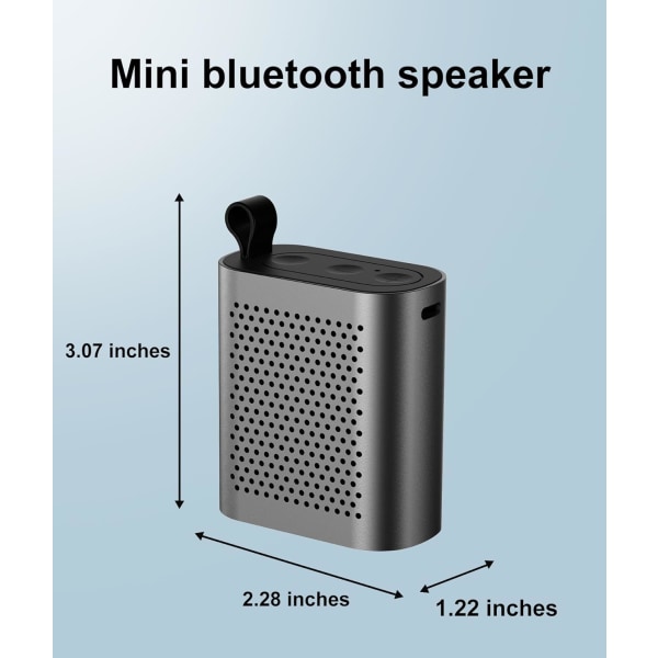 Mini Bluetooth -kaiutin, langaton kaiutin TWS:llä, todellinen langaton stereo toimistoon, kotiin, huoneeseen, pyörälle, lahjat unisex Black