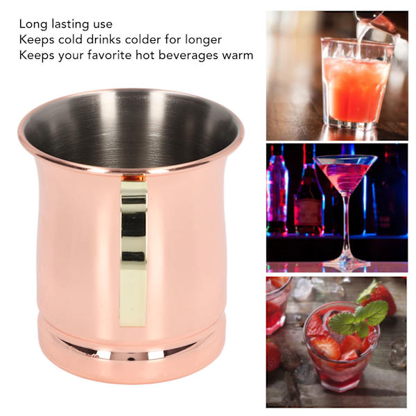 400 ml rustfritt stål cocktailkrus, rustforebygging, barutstyr for hjem, kontor, skole og bar Rose Gold