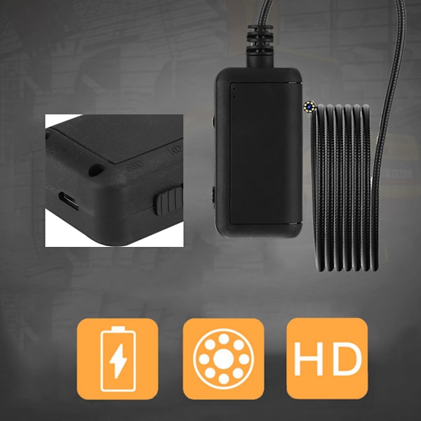 5,5 mm 5MP 1920x1080 HD-kamera IPX67 vandtæt 10 m Wifi-endoskop med 6 justerbare LED-lys