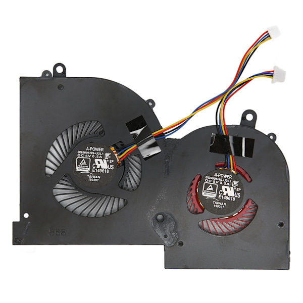 CPU GPU Køleventilator 4 Pin God Varmeafledning Bærbar Køleventilator til MSI Gs65 MS 16Q2 til 16q2 Cpu Cw til 16q2 Gpu Cw GPU
