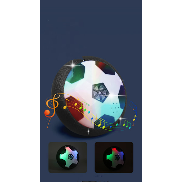 Svävande fotboll, semester födelsedag leksak uppladdningsbar fotboll leksaker inomhus flytande fotboll med LED-ljus och skumbumper