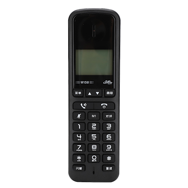 W158 Digital trådlös handhållen fri intercom handsfree-samtal telefon (svart)
