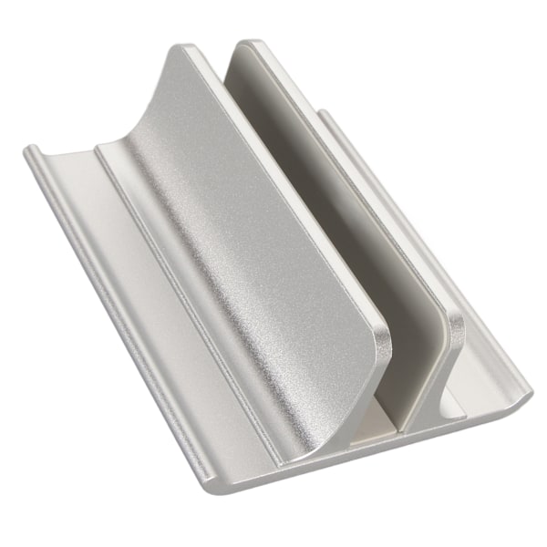 Vertikal bærbar computer stand 3 i 1 aluminiumlegering justerbar størrelse pladsbesparende bærbar computer holder til maksimalt 17,3 tommer bærbar computer sølvfarve