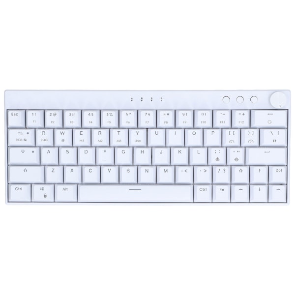 Mekanisk tastatur 64 Key Plus RGB 3 Modusknapp Design Ergonomisk layout 4 bryter Valgfritt hvitt tastatur for IOS Brown Switch