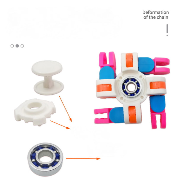 Fidget Spinners, Transformerbar Kæde Legetøj DIY Deformation Deformeret Spiral Twister Fingerspids Dekompression Fingerspids Legetøj