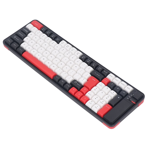 Trådløst Bluetooth-tastatur og musekombo Dual Mode 100 taster spilltastatur 1600DPI muse sett for PC-er bærbare datamaskiner rød