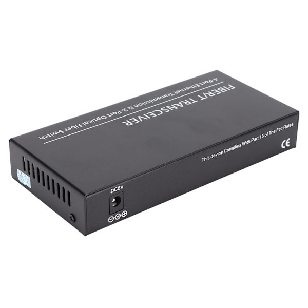 Ethernet Media Converter RJ45 10/100/1000M 2 Fiberoptik 4 Portar Adaptiv SFP för IEEE802.3Z / AB 1000Base‑SXLX