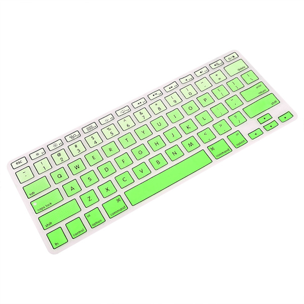 Vattentät och dammtät tangentbordsöverdrag för bärbar dator med låskant för MacBook Air/Retina/Pro - Grön