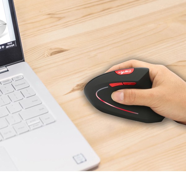 Langaton ergonominen hiiri, ladattava hiljainen pystysuora hiiri BT 3.0:lla ja USB-vastaanottimella, 6 painiketta ja 4 vaihdetta DPI, Ergo-hiiret