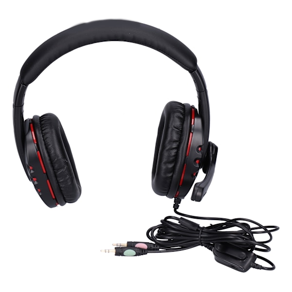 SOMiC G923 Gaming Headset med mikrofon og splitterkabel Stereo 3,5 mm plugg Spillhodetelefoner for PC Laptop