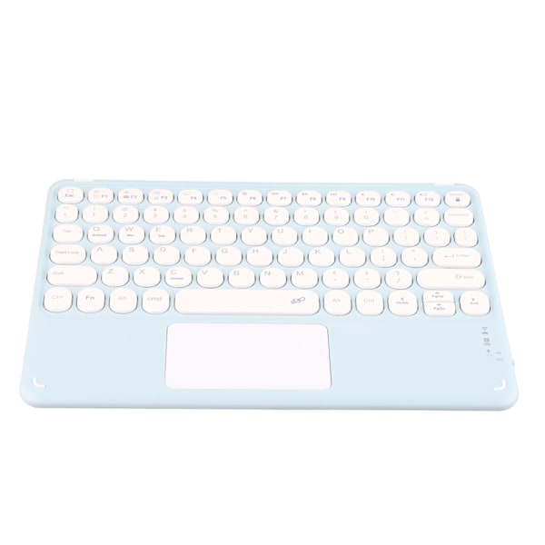 Touch Trådløst Tastatur Runde Taster Ergonomisk Design Ultra Tynt Smart Touch Trådløst Tastatur for Nettbrett Bærbare Sky Blue