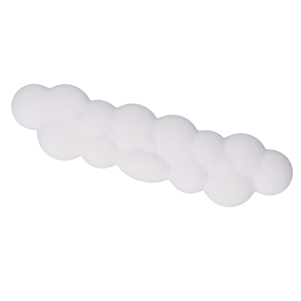 Cloud Keyboard Wrist Rest Glat PU Læder Keyboard Palm Rest Skid Resistent Ergonomisk Håndledsstøtte til Gaming Typing Hvid