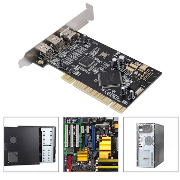 PCI 3-port Firewire 800 1394 b/a (2B1A) Videokort 800mbps Controllerkort Adapter
