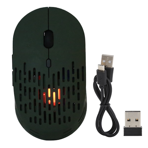 Trådlös mus 2.4G DPI justerbar ihålig RGB bakgrundsbelysningseffekt bärbar extern enhet