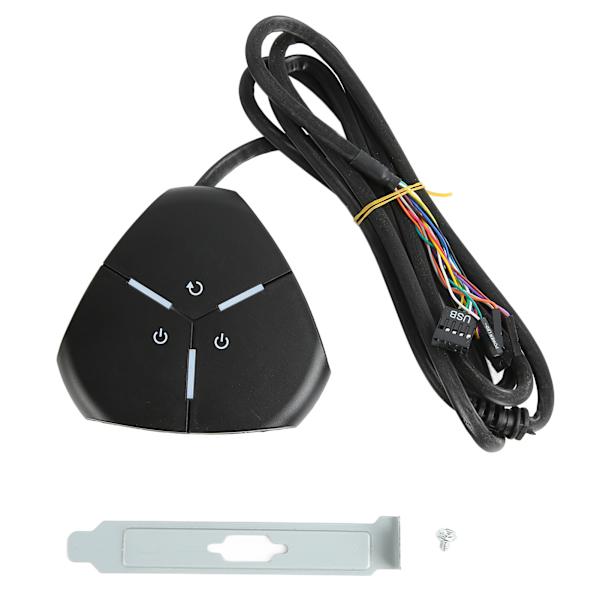 Skrivebordscomputer Strømafbryder Dobbelt Strømafbryder Skrivebordscomputer Afbryderknap til Skrivebordscomputere 2 USB og AUDIO