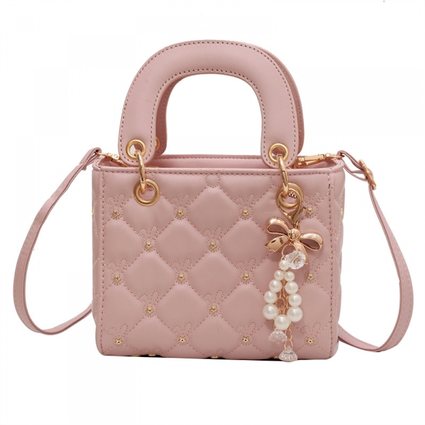 Diamantbroderi linje lille taske mode skuldertaske crossbody taske udenlandsk håndholdt lille firkantet taske