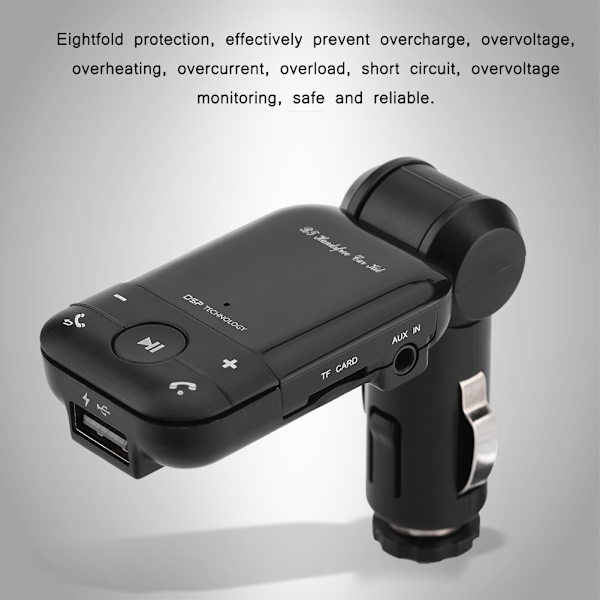 FM Bil Bluetooth Sender LED Trådløs Dobbelt USB MP3 Biloplader Sender