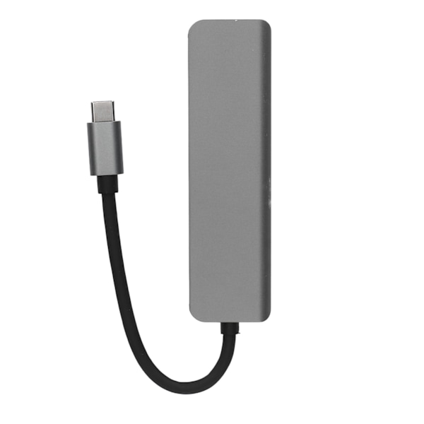 5 i 1 Typ C Hub Typ C till HD Multimedia Interface USB3.0 2 USB2.0 USB C PD Stöd 4K 30Hz Plug and Play USB C Hub Grå
