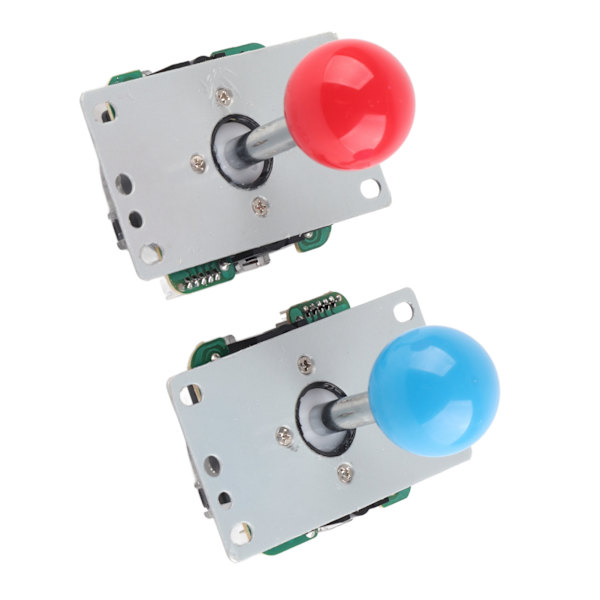 2-spillers arkade-spil DIY-sæt LED-belyste trykknapper USB-encoder til pc-spil 5V (rød blå)