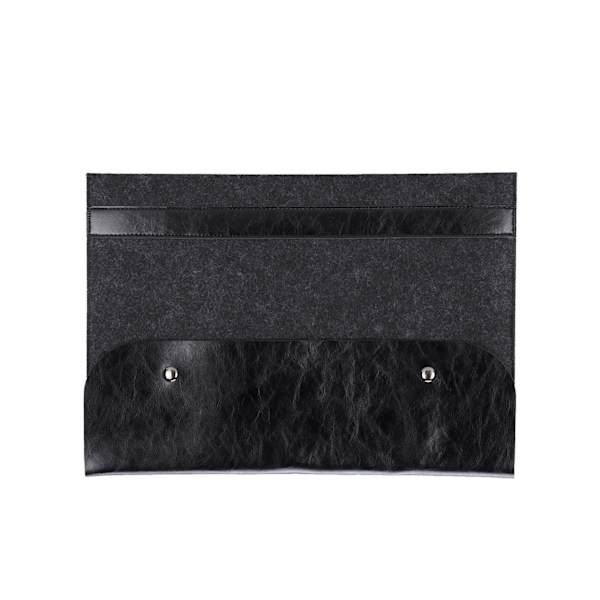 Laptopfodral Väska Dubbelskikts Flip Typ Notebook Dator Skyddande Foderfodral för MacBook Pro(Svart )