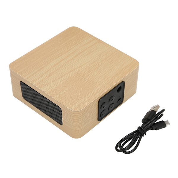 Q1A Trådløs Bluetooth-høyttaler Subwoofer Stabil Bærbar USB Desktop Retro-høyttalere for Hjem Gul