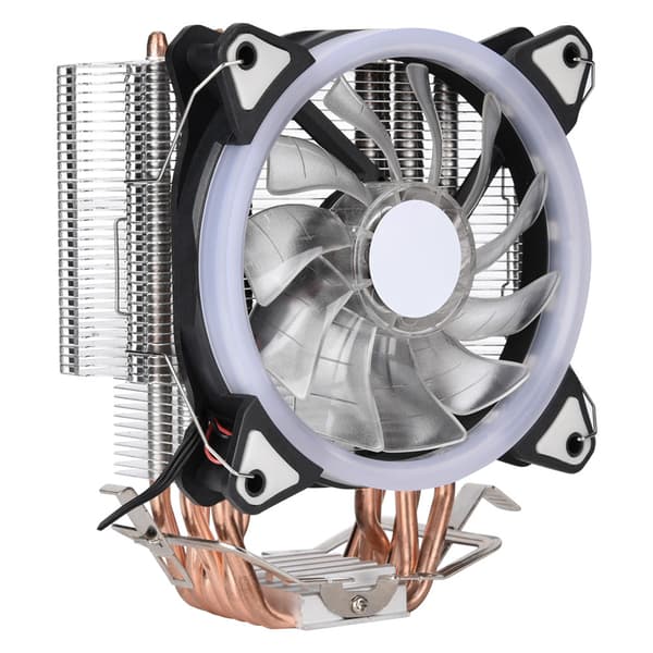 12cm 3Pin Computer PC Køling Heatsink Fan CPU Køler Led Køler Fan med 6 Kobberrør