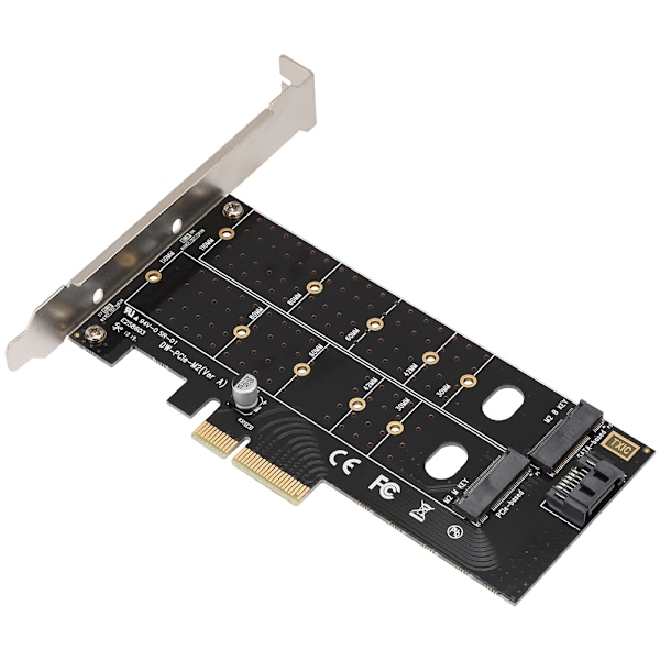 NGFF M.2 til PCI-E 4X 3.0 Adapterkort Riserkort Højhastighedsudvidelse B-Key   M-Key M.2 SSD-stik 6.0Gb/s