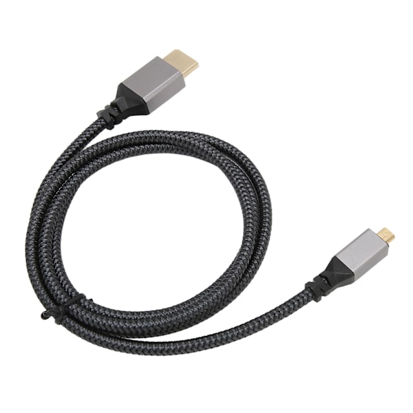 4K HD Multimedia Interface-kabel, han til han, 18 Gbps høj hastighed, 4K 60Hz HD strikket mikro HD Multimedia Interface-adapterkabel, 1 meter