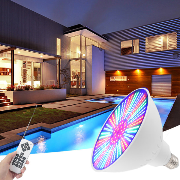 12V 40W LED Pool Light E26 RGB Farve Skiftende Pool Light Pære med Fjernbetjening