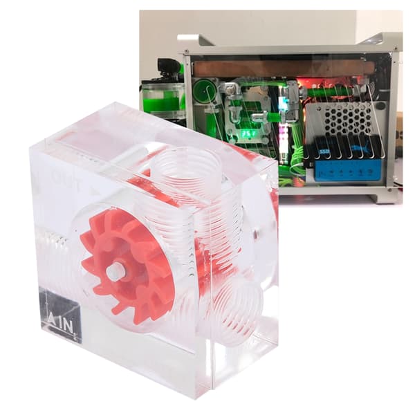 Vandkøling Flow Indikator Akryl G1/4in Tråd Computer Tilbehør LSJ PM3(Rød )