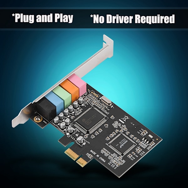 32/64-bittinen digitaalinen äänikortti 6-kanavainen Hi-Fi 3D-stereokaiutin PCIE-äänikortti Direct Soundille