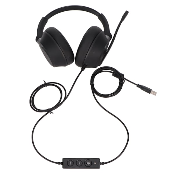 X6D USB 1 Telefon Headset Volumjusterbar Støydempende Binaural Kommunikasjon Hodetelefon for Kontorer Hjem