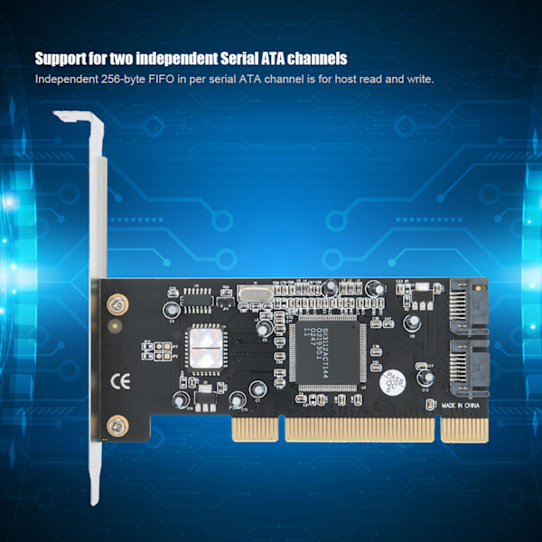 2-kanals arraykort til RAID PCI SATA150 og til Windows 98SE / ME / NT4.0 / 2000 / XP / Vista / Win 7