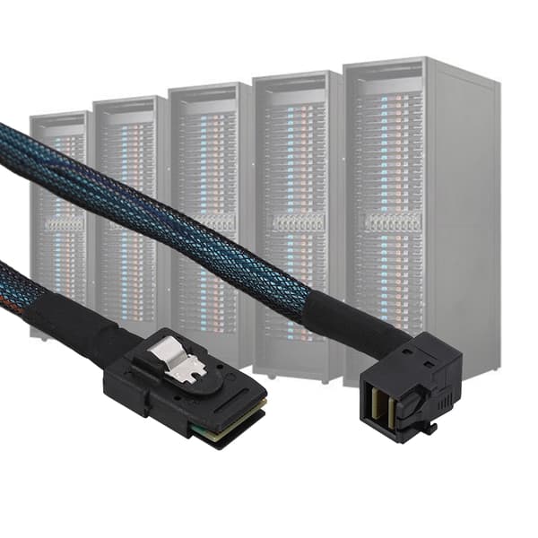 Cabledeconn HD SFF-8643 TIL SFF-8087 Mini SAS Server Dataoverførselskabel 0,8M