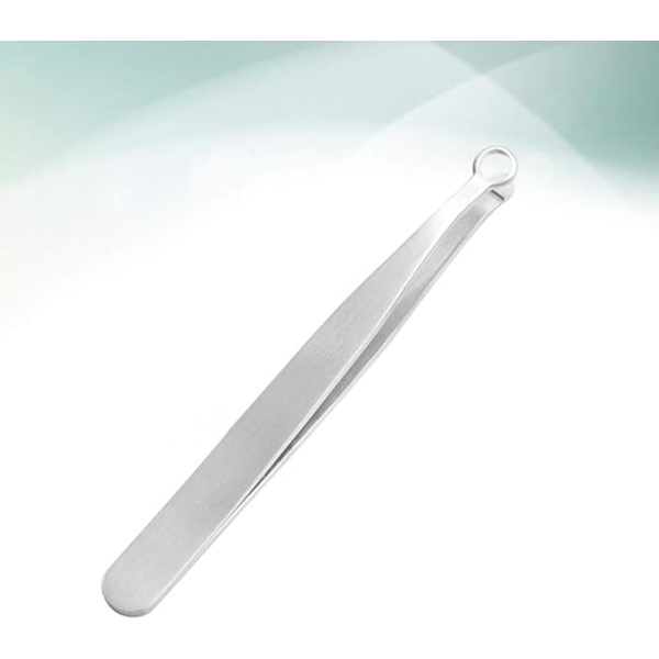 Näs-pincett för inåtväxande hår, pincett i rostfritt stål, precisionspincett för näshår, ögonbrynsklämma, trimningsverktyg (silver)