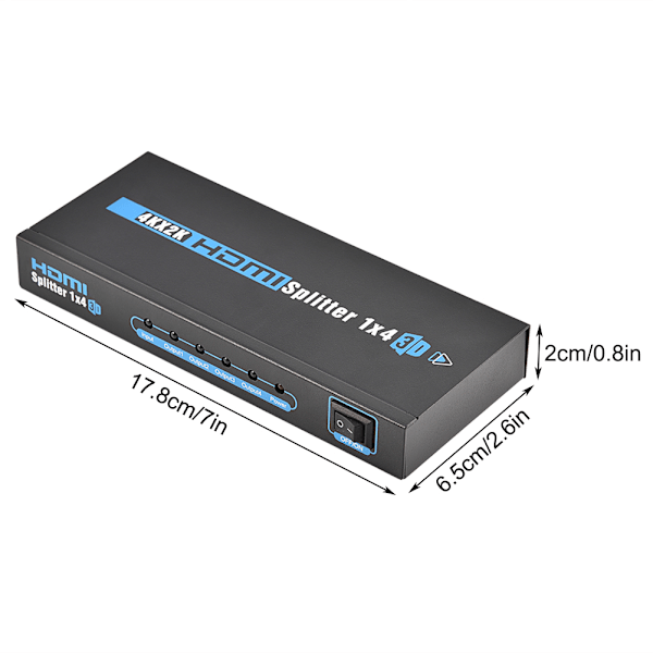 1 inn 4 ut 1x4 HDMI Splitter Switch Box HDCP1.3 Støtte 4Kx2K 1080P 3D