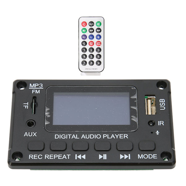 Bluetooth-dekoodauskortti LCD-näytöllä, monitoiminen auton MP3-dekoodauskortti autoon