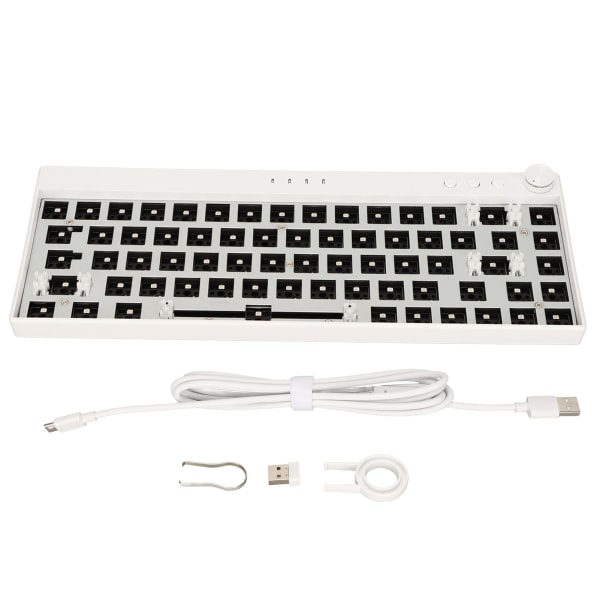 DIY mekanisk tastatursett 68 taster RGB ergonomisk bryter Hot Swap Sterk ABS Custom Gaming Keyboard Black