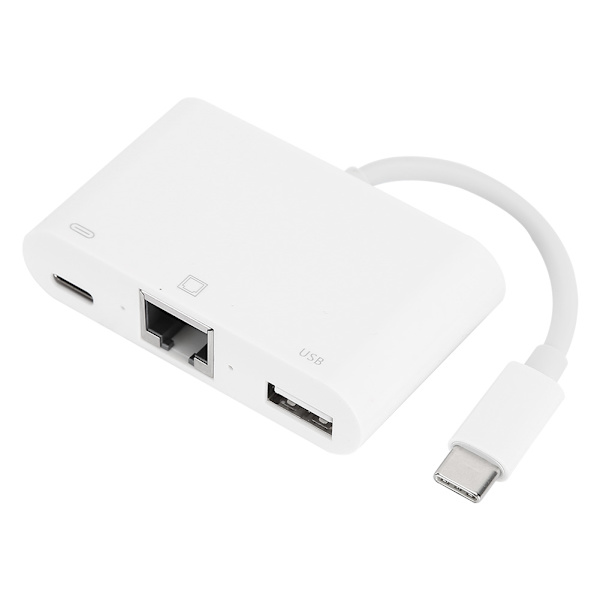 NK‑107TC Type‑C -sovitinmuunnin ulkoinen verkkokortti RJ45 100M Internet USB -kuulokemikrofoni