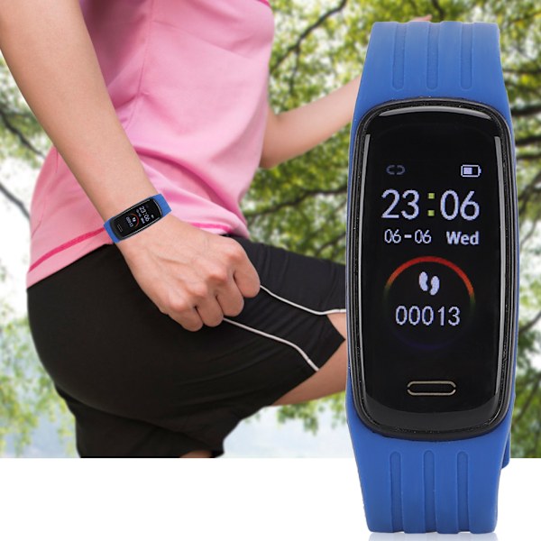 Bærbar vandtæt smart armbånd med Bluetooth-funktion lang standby-tid blå