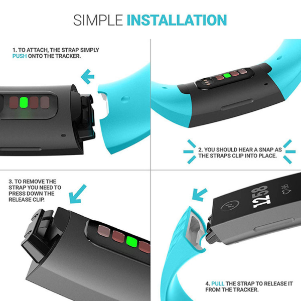 Egnet for Fitbit charge 4 / Fitbit charge 3 / charge 3 se erstatningsarmbånd, smartklokkestropp（Svart-S）