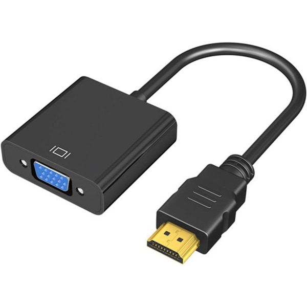 HDMI til VGA-adapter, HDMIVGA han til hun-konverter med til bærbar computer, stationær pc, PS3, PS4, Xbox 360, Wii U, HDTV-skærm, projektor, understøtter 4K 1080P