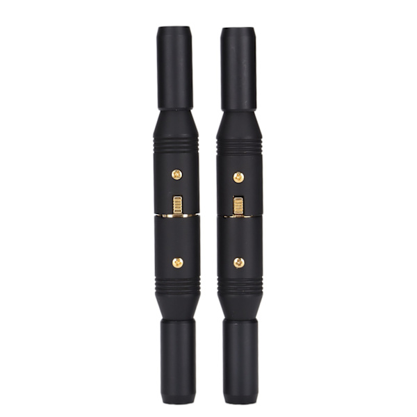Preffair 4 kpl XLR-liitinliitintä, kullattu XLR-uros- ja naarasliitin, tasapainotettu liitin, juotosääniliitin, musta, kullattu XR1805