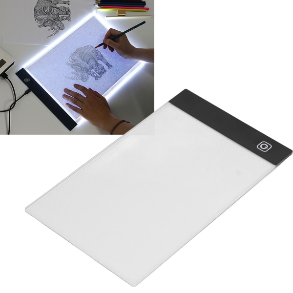 A5 Ljusplatta 3.5W 0.6A 3 Nivåer Dimbar Touch Sensor LED Ritplatta LED Ljusplatta för Kalligrafi 2D Animation