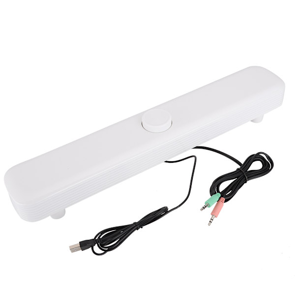 SADA V-101 Multimedia Table Strip Speaker för dator PC Mobiltelefon med dubbla högtalare (vit)