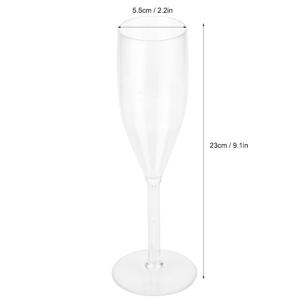 Husholdningsbar Akryl Vinglass Champagne Glass Goblet Cocktail Bryllupsfest Kopp Bar Rekvisita8857