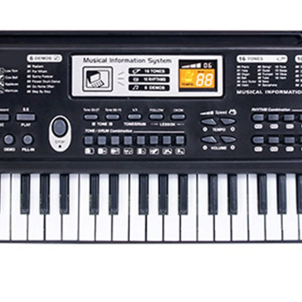 Barnepiano 61 taster Multifunksjonelt elektronisk keyboard Læringsmusikkinstrumentleketøy for gutter og jenter med strømforsyning